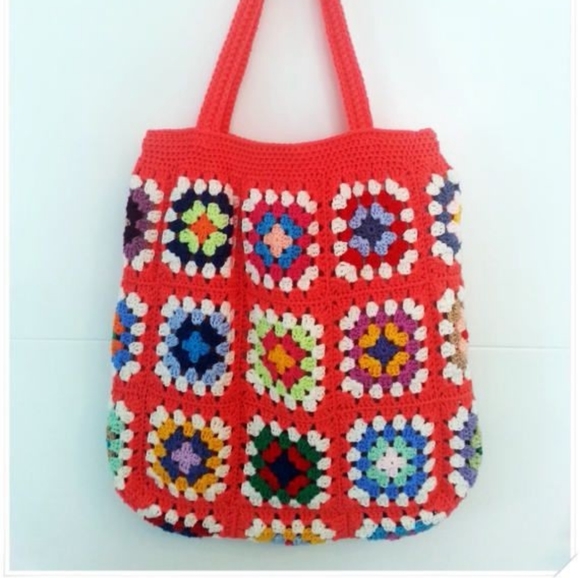 ♥️ Summer totes♥Granny square vintage bag - Picture 3 of 7